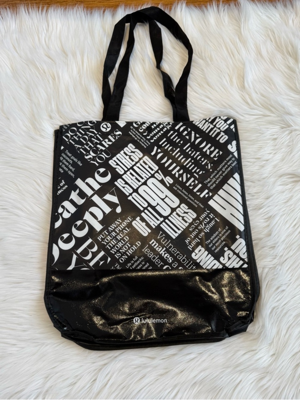 Set of 3 Lululemon Large Reusable Tote Bag Trio Limited Rare Print
